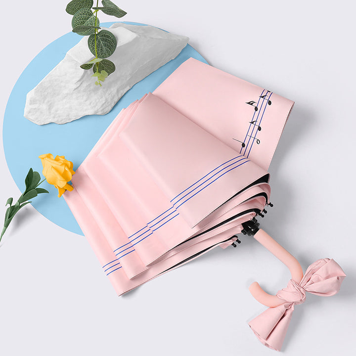 Ladies elegant folding umbrella with heart-shaped design Bowlift