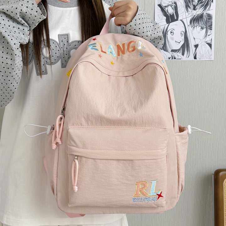 Stylish Embroidered Graphic Backpack Bowlift