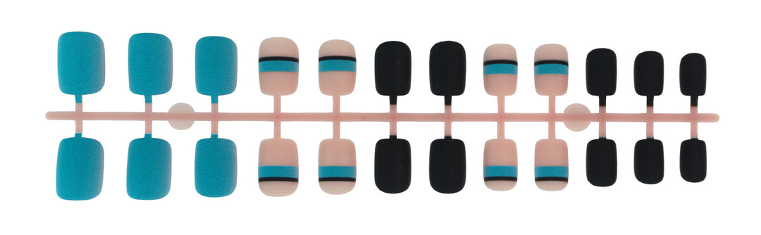 Acrylic nail set with modern, geometric design Bowlift