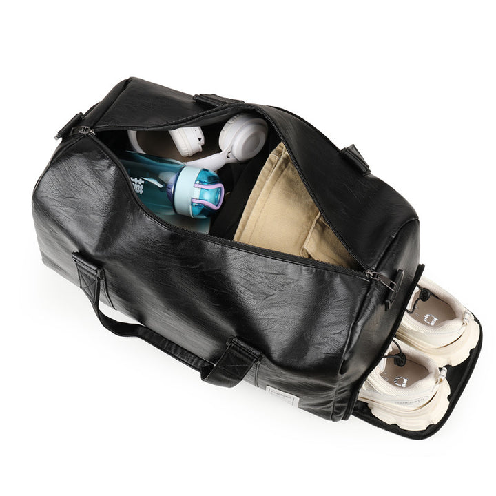 Premium Leather Travel Duffel Bag Bowlift
