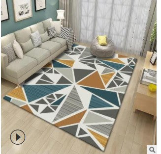 Marble-Patterned Area Rug Bowlift