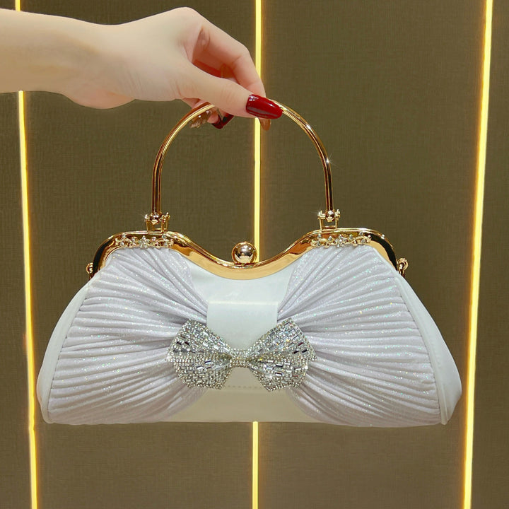 Vintage-Inspired Bow-Accent Evening Handbag