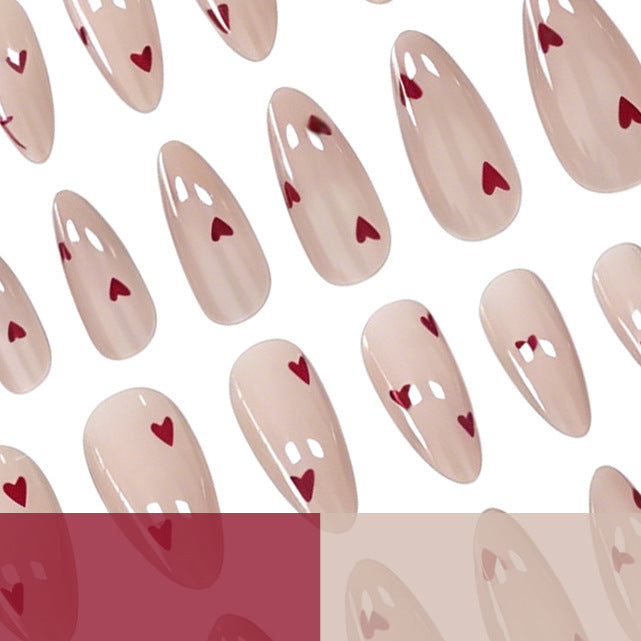 Heart-Design Acrylic Nail Enhancements Bowlift