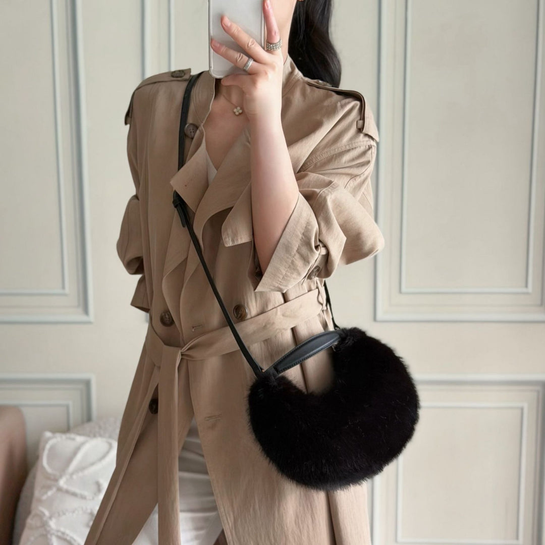 Faux Fur Handheld Bag