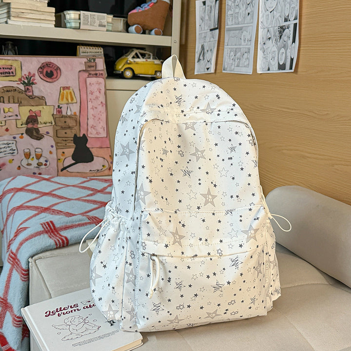 Trendy Star Patterned Backpack Bowlift