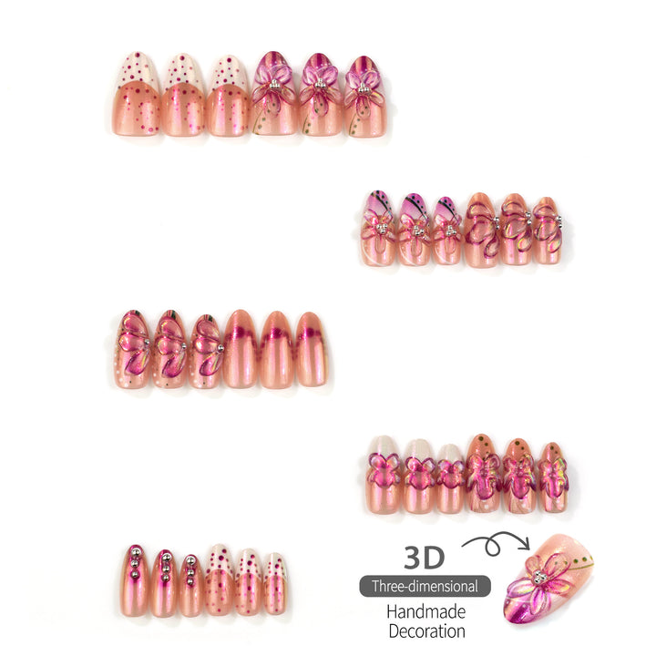 Decorative Floral Press-On Nail Art Kit 1790736637