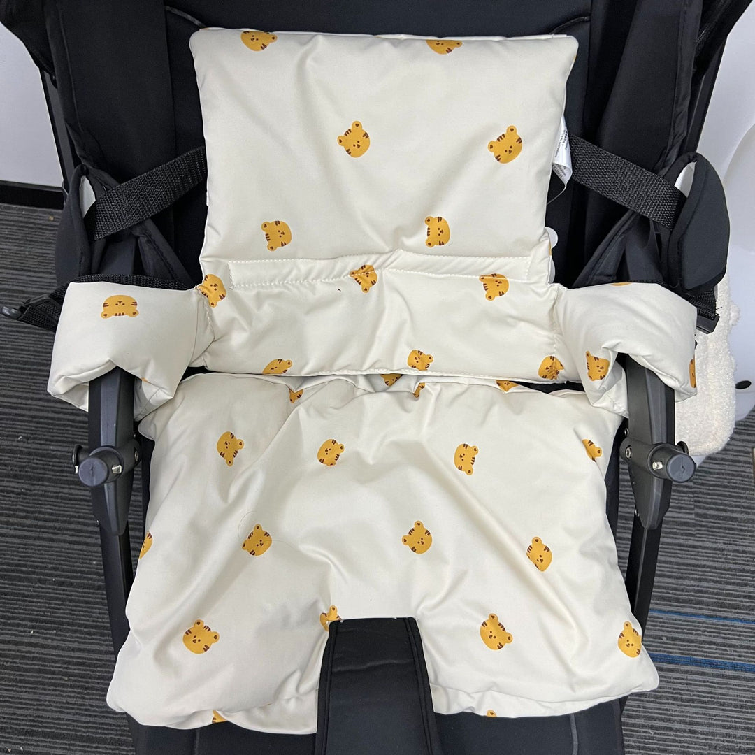 Padded Baby High Chair Cushion Set with Removable Teddy Applique