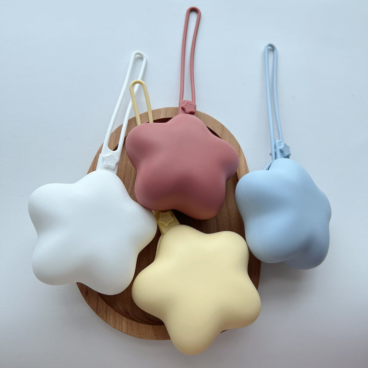 Silicone Star-Shaped Mini Pouch with Loop Strap