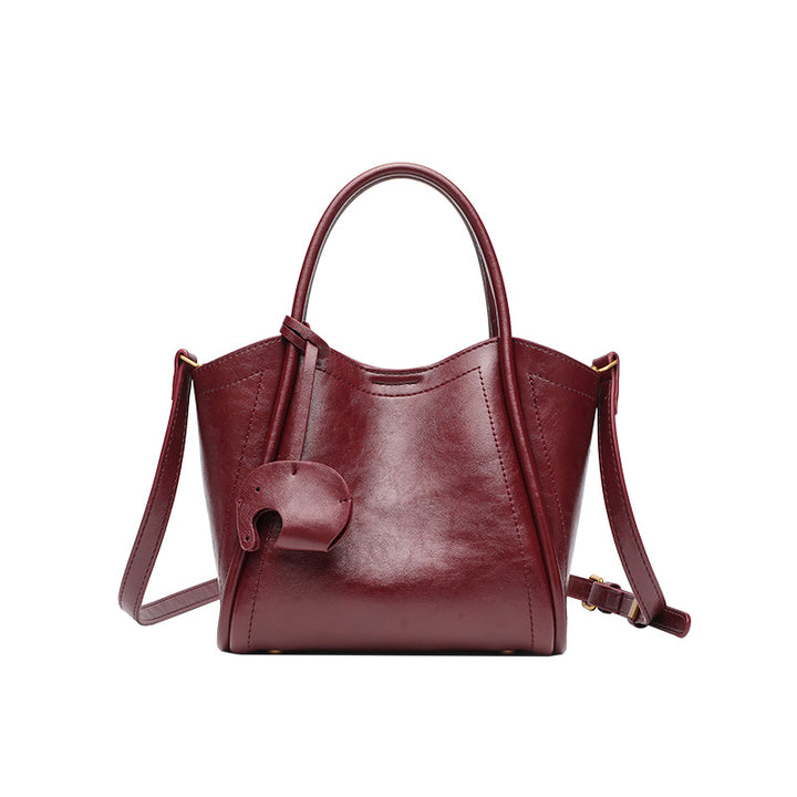 Stylish Structured Leather Satchel