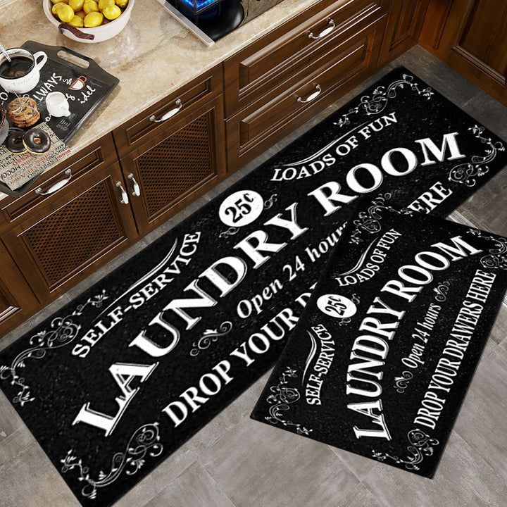 Vintage-Inspired Laundry Room Area Mat Bowlift