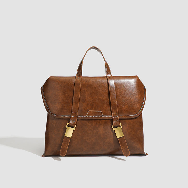 Vintage-Inspired Structured Handbag