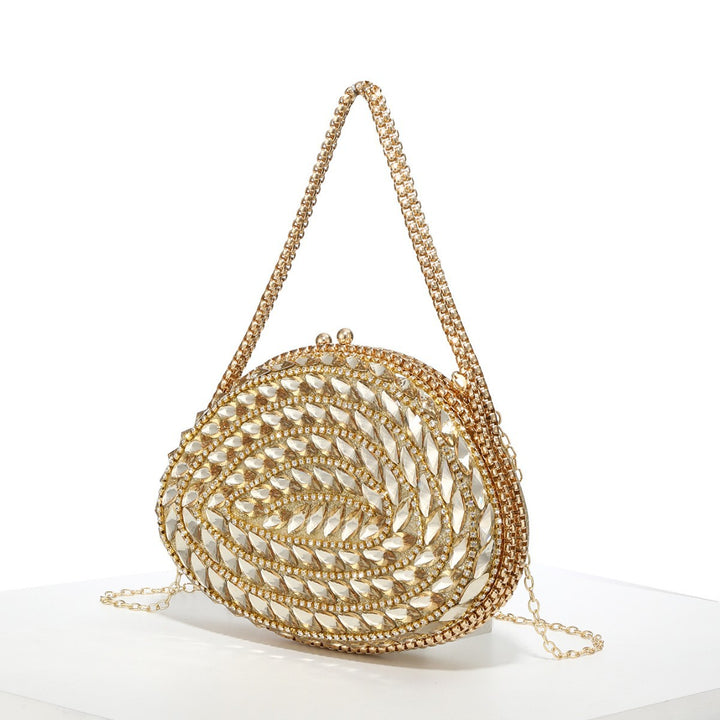 Glamorous Crystal-Accented Evening Bag
