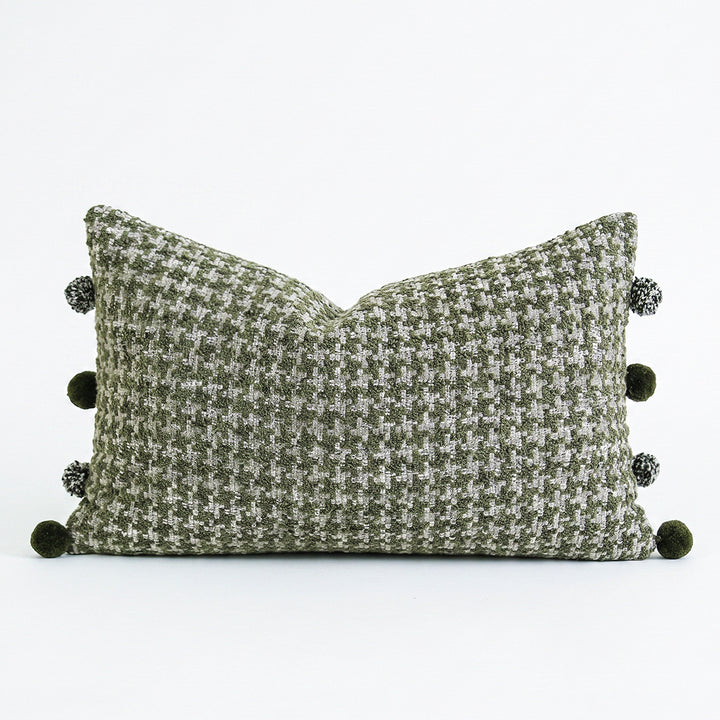 Decorative cushion with textured fabric