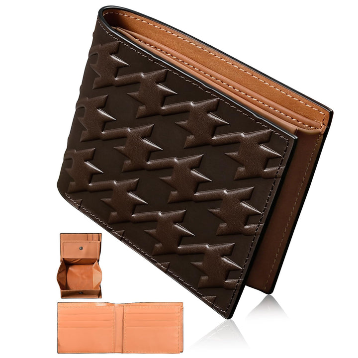 Textured Double-Sided Leather Wallet Bowlift
