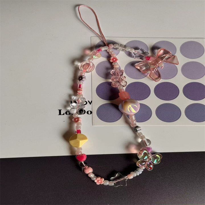 Unique Beaded Charm Phone Lanyard Bowlift