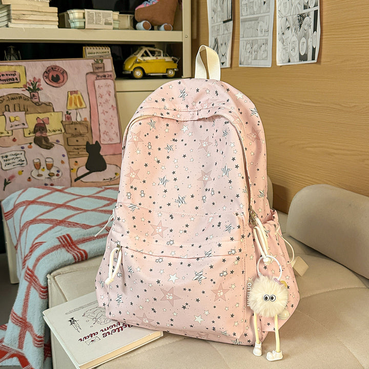 Trendy Star Patterned Backpack Bowlift