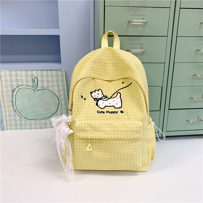 Cute Puppy-Themed School Backpack Bowlift