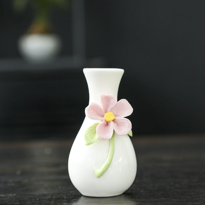 Floral Art Ceramic Vase Bowlift