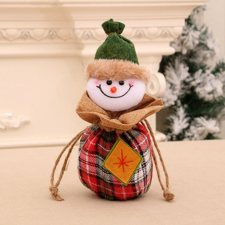 Festive Decorative Plush Snowman Gift Bag Bowlift