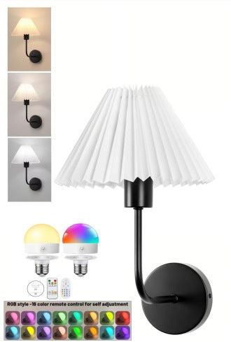 Decorative Pleated Shade Wall Sconce