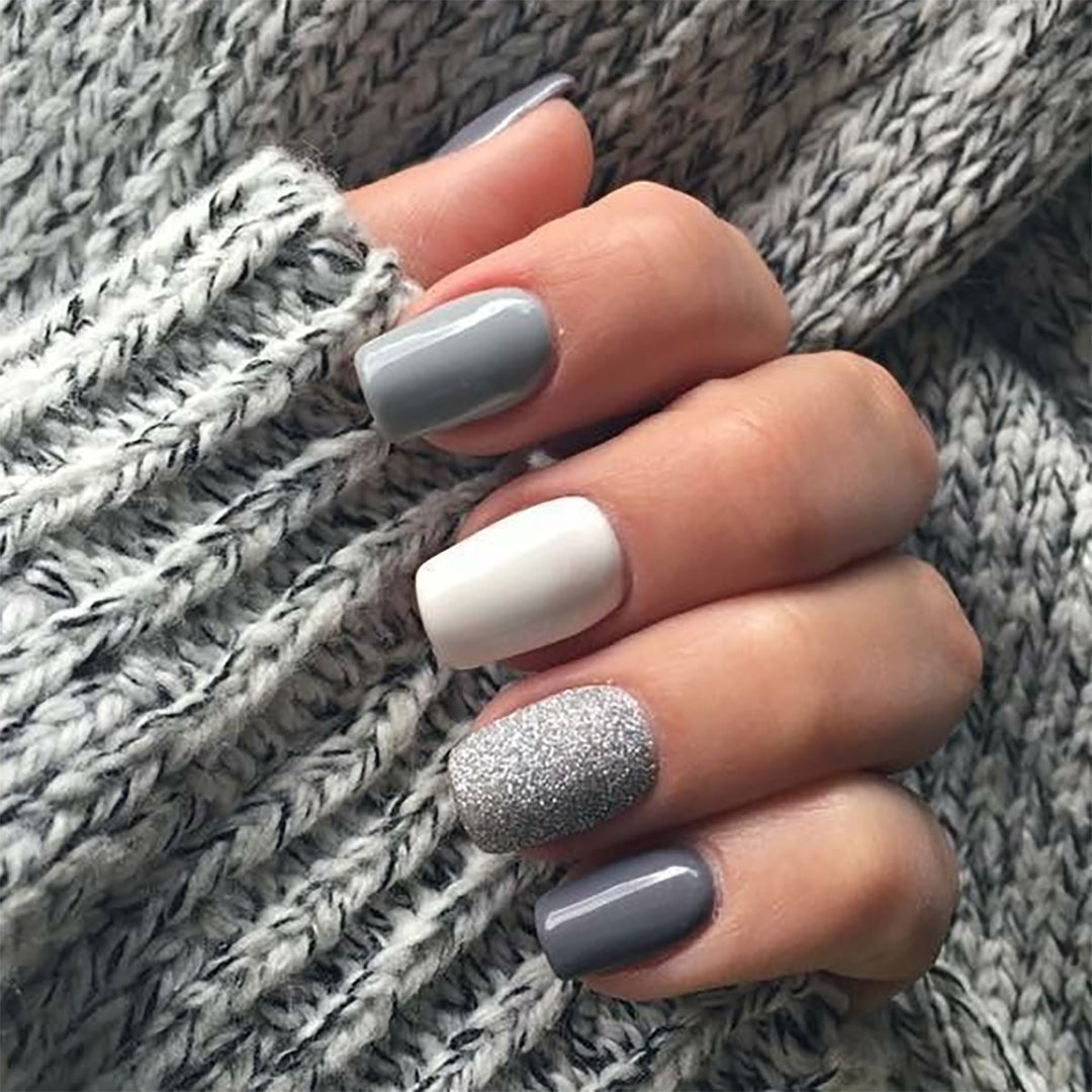Chic Press-On Nail Set with Textured Finish Bowlift