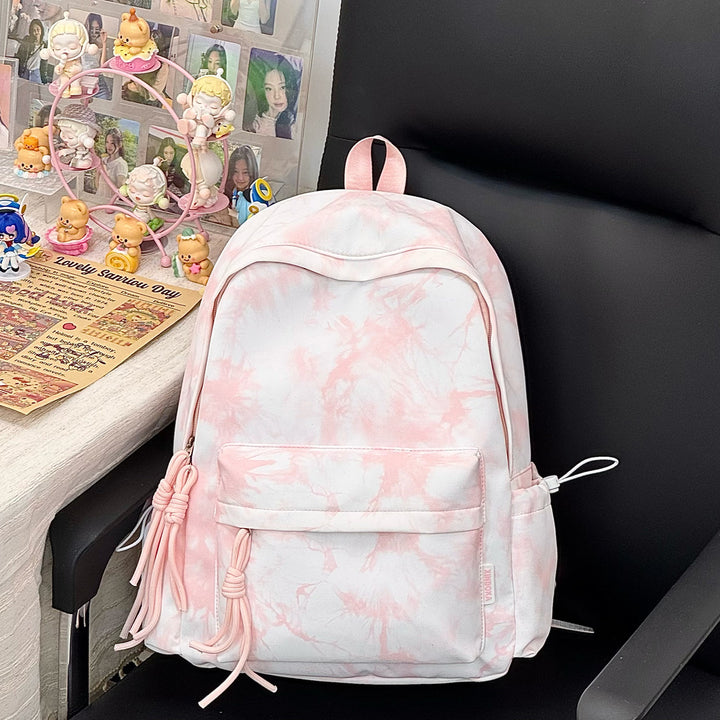 Trendy Tie-Dye Patterned Backpack Bowlift