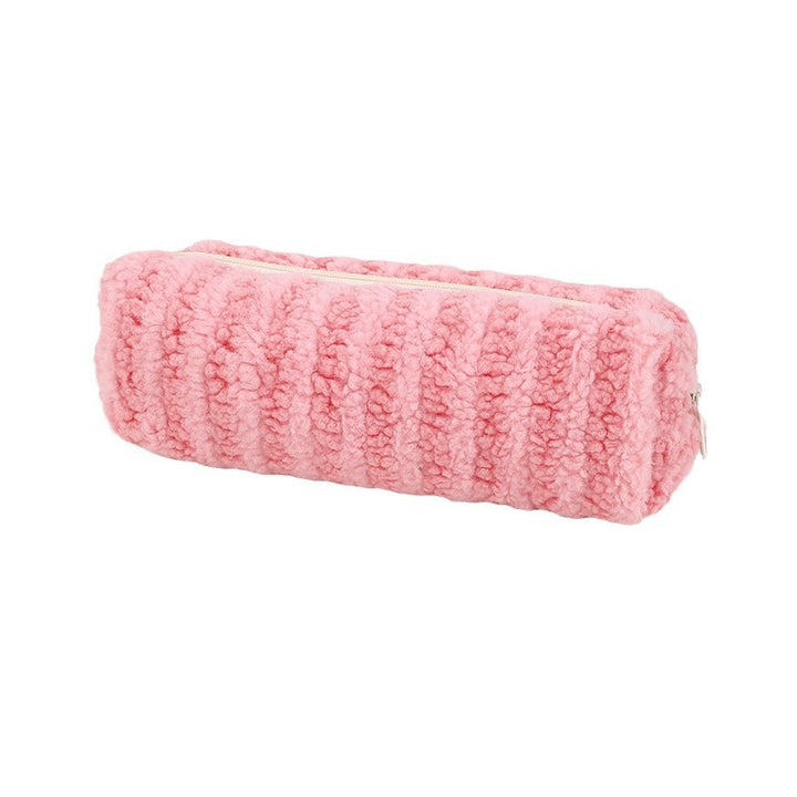 Sherpa Fleece Cylindrical Pencil Case & Cosmetic Pouch Bowlift