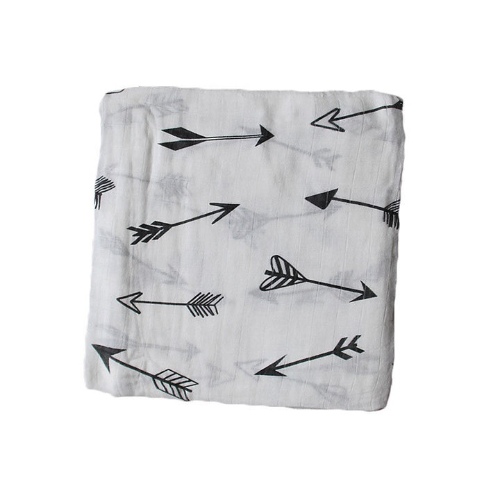 Cotton Muslin Baby Blanket with Heart Pattern Bowlift