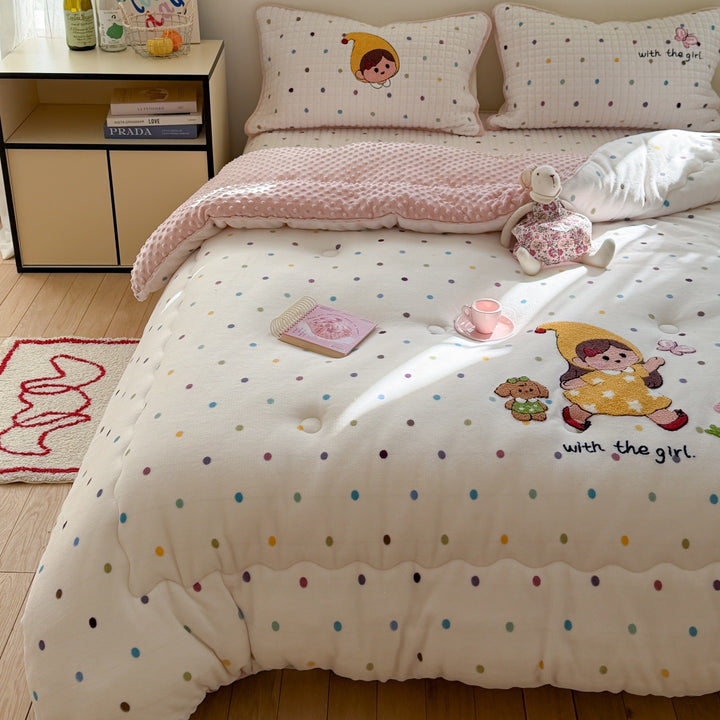 Dog-Themed Quilted Bedding Set