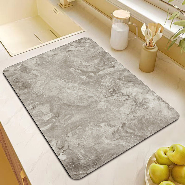Premium Marble Print Kitchen Mat Bowlift