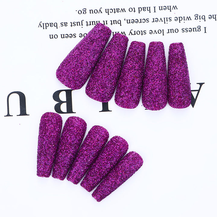 High-quality artificial nails with glitter effects Bowlift