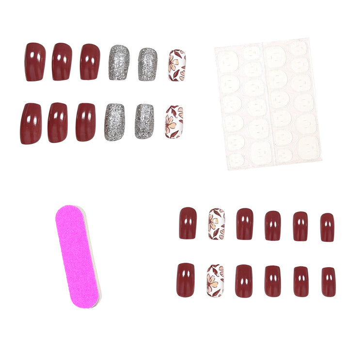 Artistic Floral Nail Design Bowlift