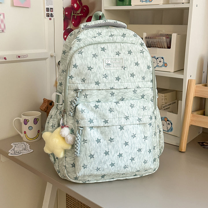 Star-Patterned Stylish Backpack Bowlift