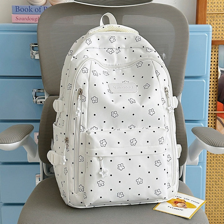 Trendy Floral Print Backpack Bowlift