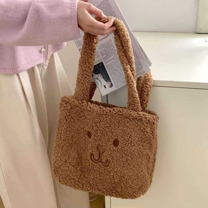 Plush Teddy Bear Tote Bag Bowlift