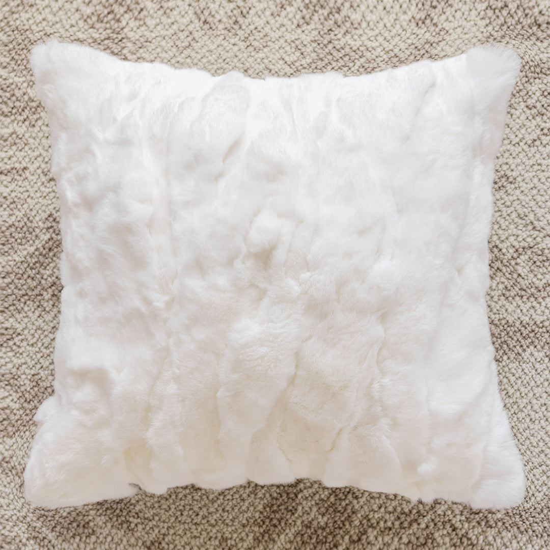 Decorative pillow in modern faux leather design
