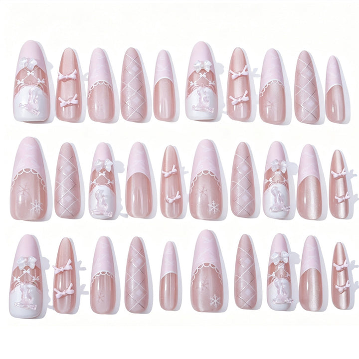 Elaborate Bow Decorative Press-On Nails Bowlift