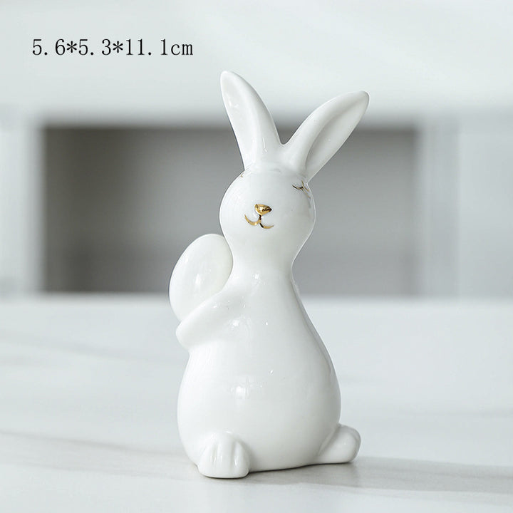 Ceramic Bunny Figurine Bowlift