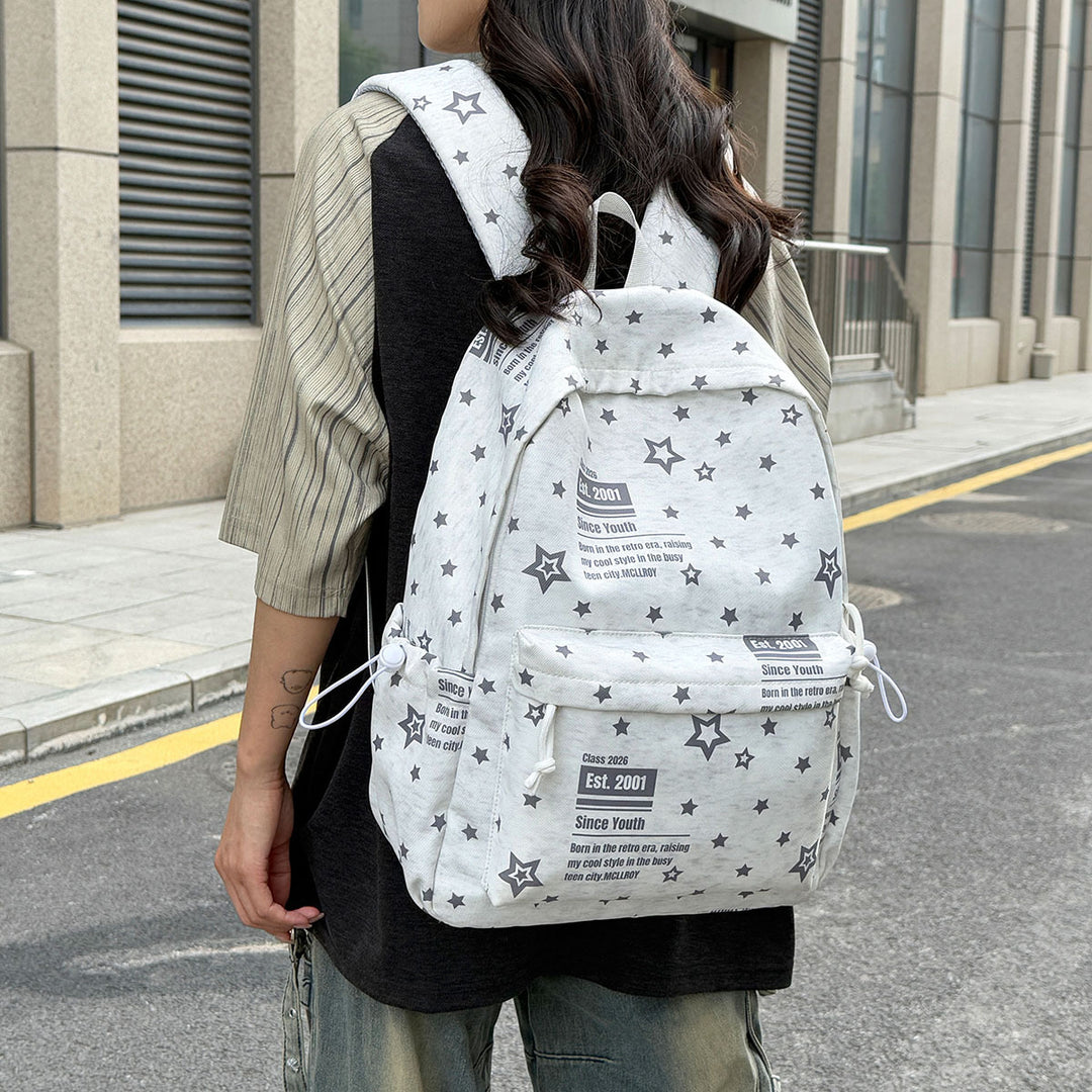 Star-Patterned Backpack Bowlift