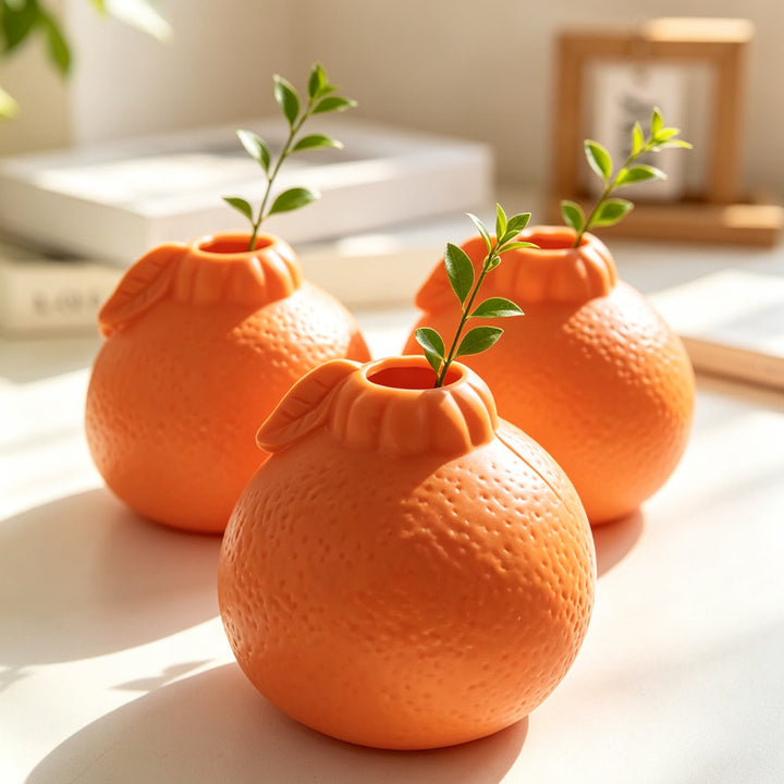 Organic Fruit-Shaped Decorative Vase Bowlift