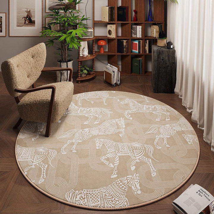 Artistic Horse-Patterned Area Rug for Home Decor