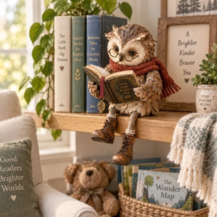 Figurine Reading Owl Bowlift