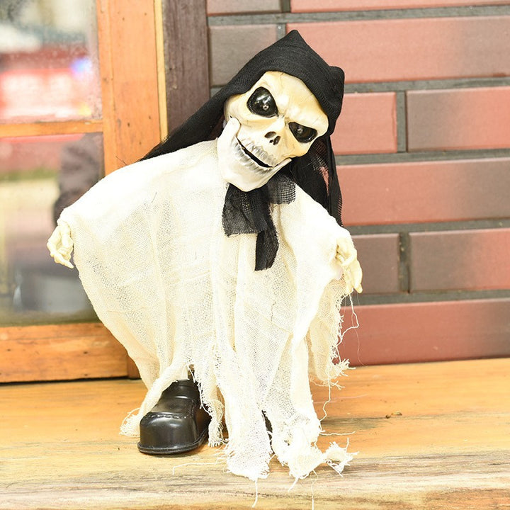 Creepy Animated Halloween Skeleton Decoration Bowlift