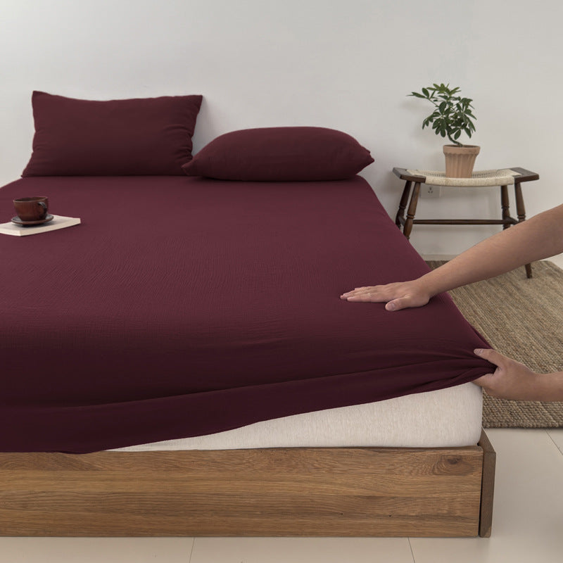 Deep-Pocket Cotton Jersey Fitted Sheet Set with Secure Elastic Corners