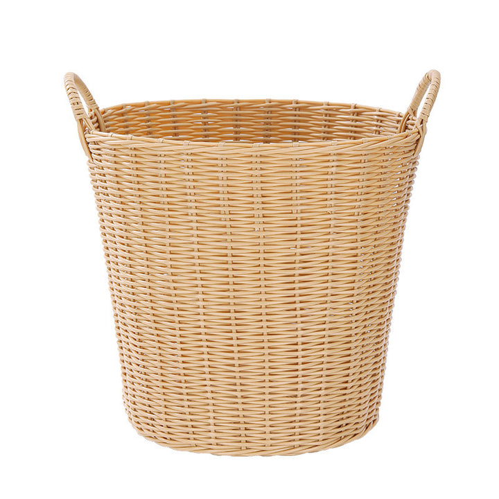 Handwoven Storage Basket with Handles, 43 × 32 × 40 cm