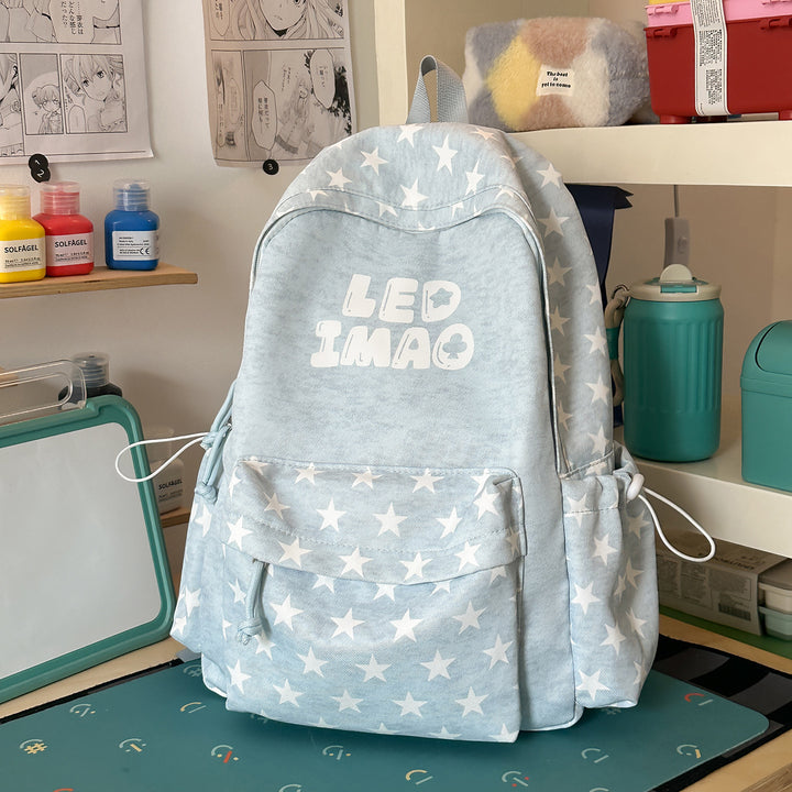 Fun Starry Patterned Backpack Bowlift