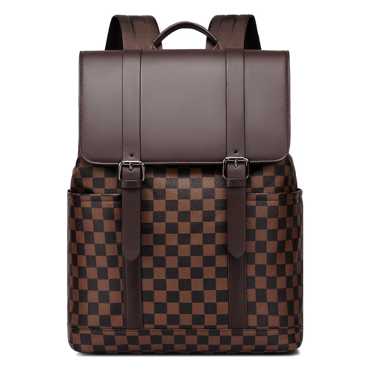 Stylish Checkered Backpack Bowlift