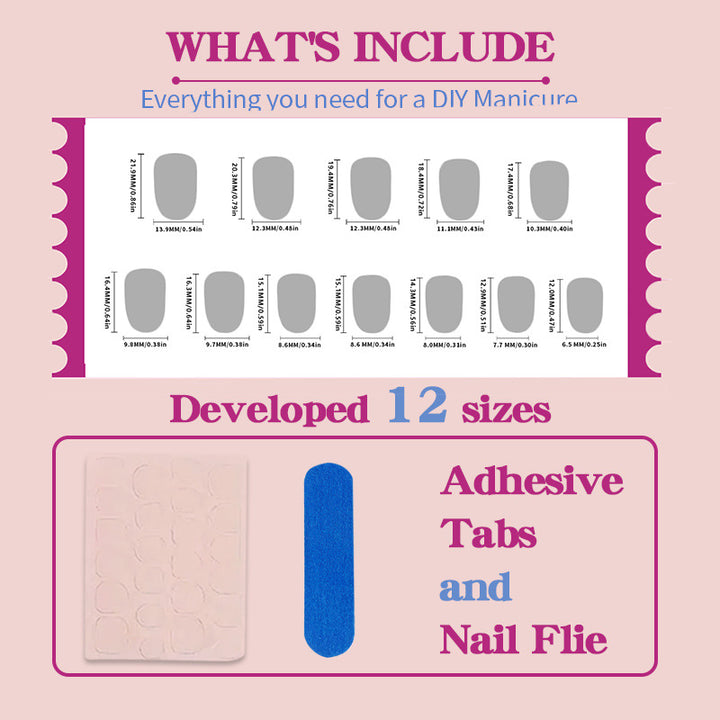 Artificial nail set with creative star and glitter designs Bowlift