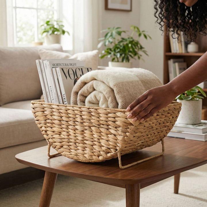 Natural Woven Serving Tray Bowlift