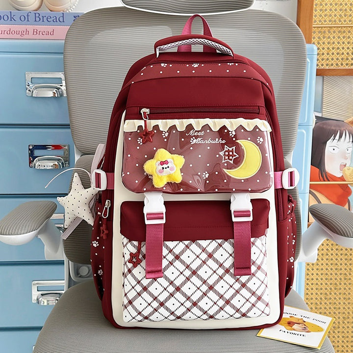 Decorative Graphic Print Backpack Bowlift